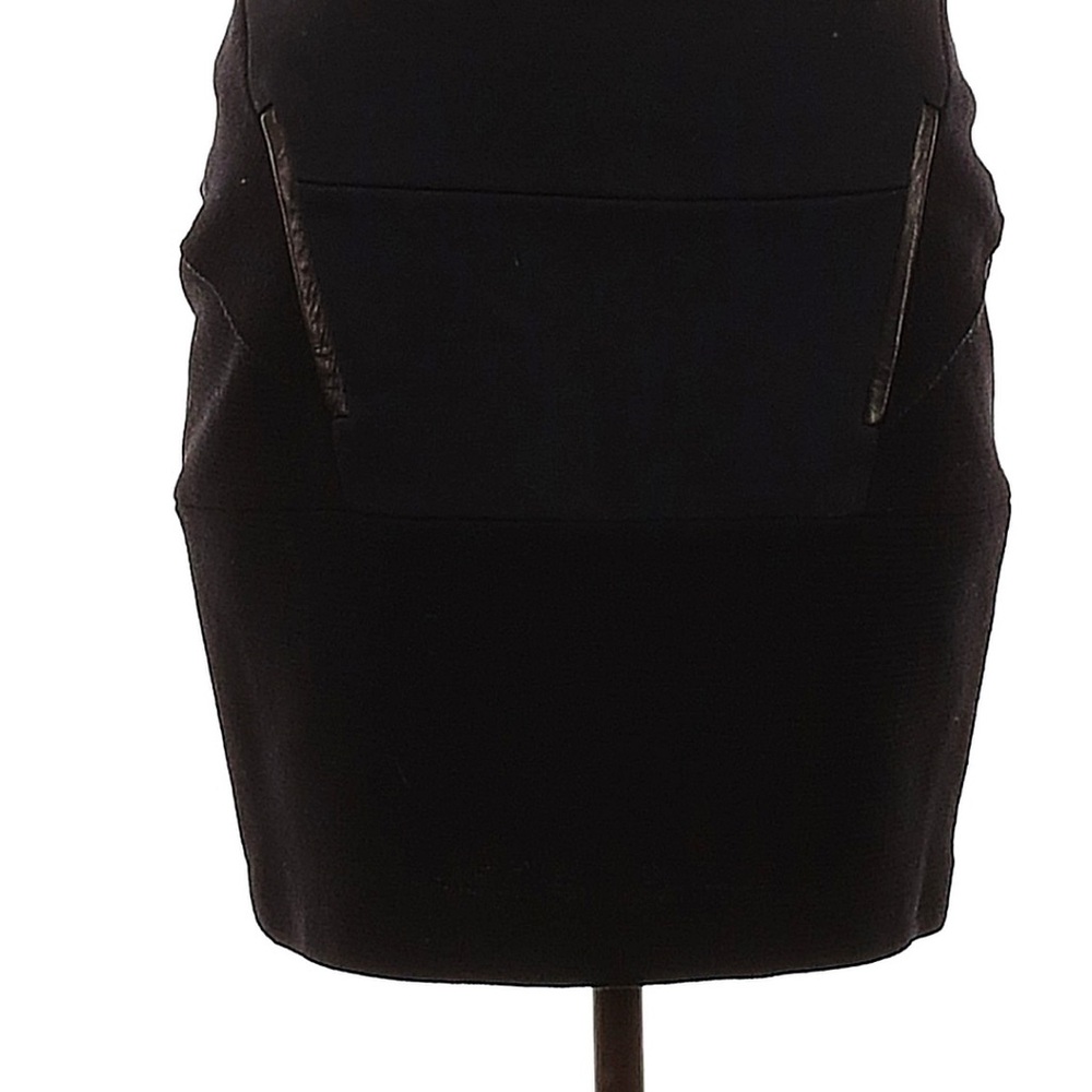Sandro Black Mini Skirt with Leather Accents